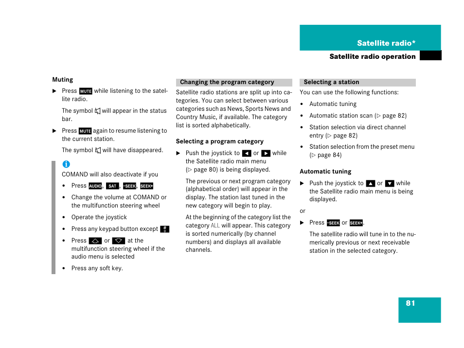 Mercedes-Benz G-Class 2007 COMAND Manual User Manual | Page 81 / 206