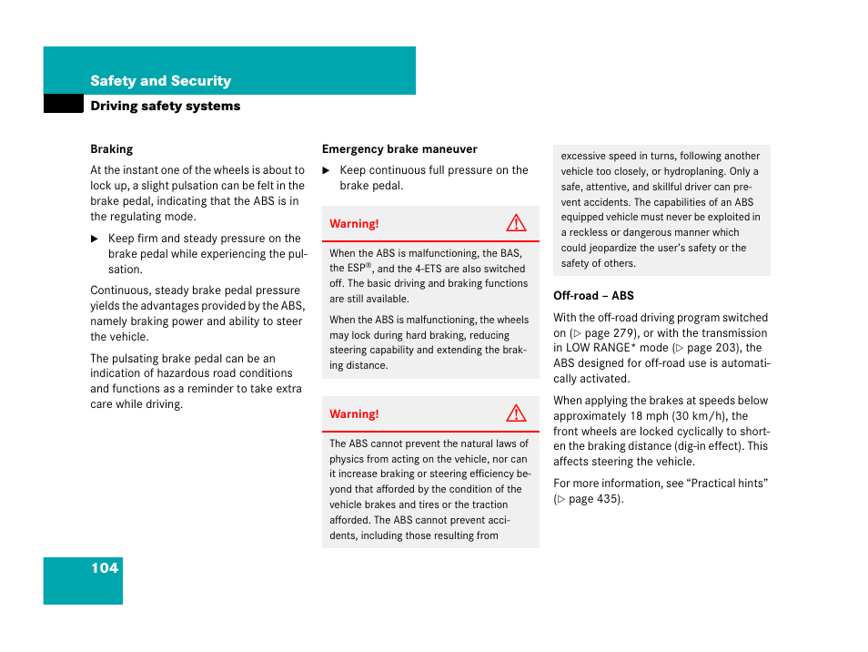 Mercedes-Benz GL-Class 2007 Owners Manual User Manual | Page 105 / 595