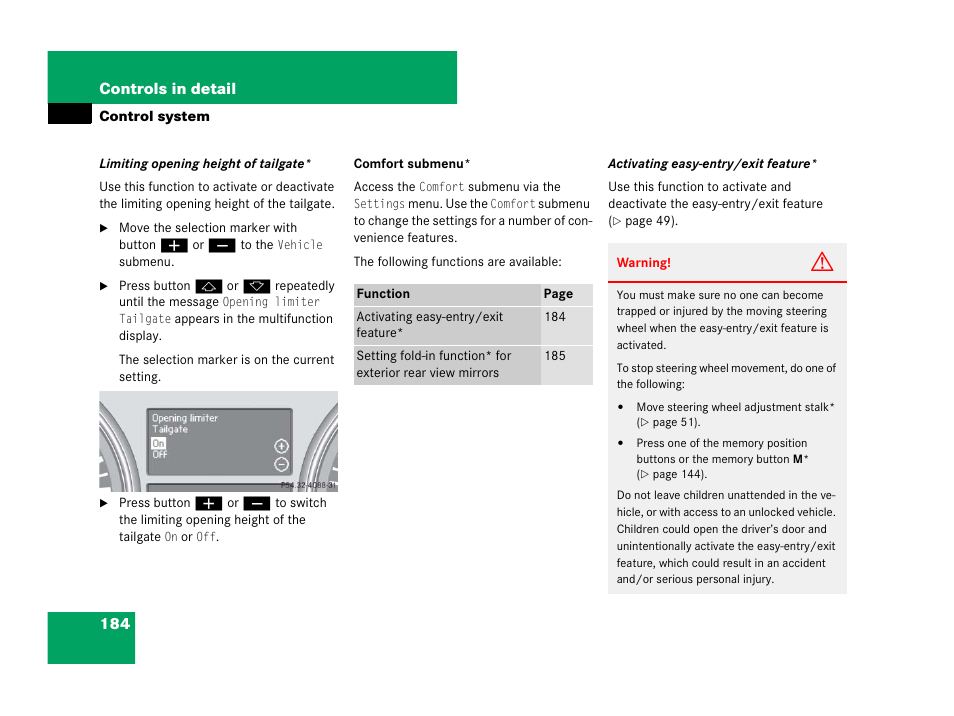 Mercedes-Benz GL-Class 2007 Owners Manual User Manual | Page 185 / 595