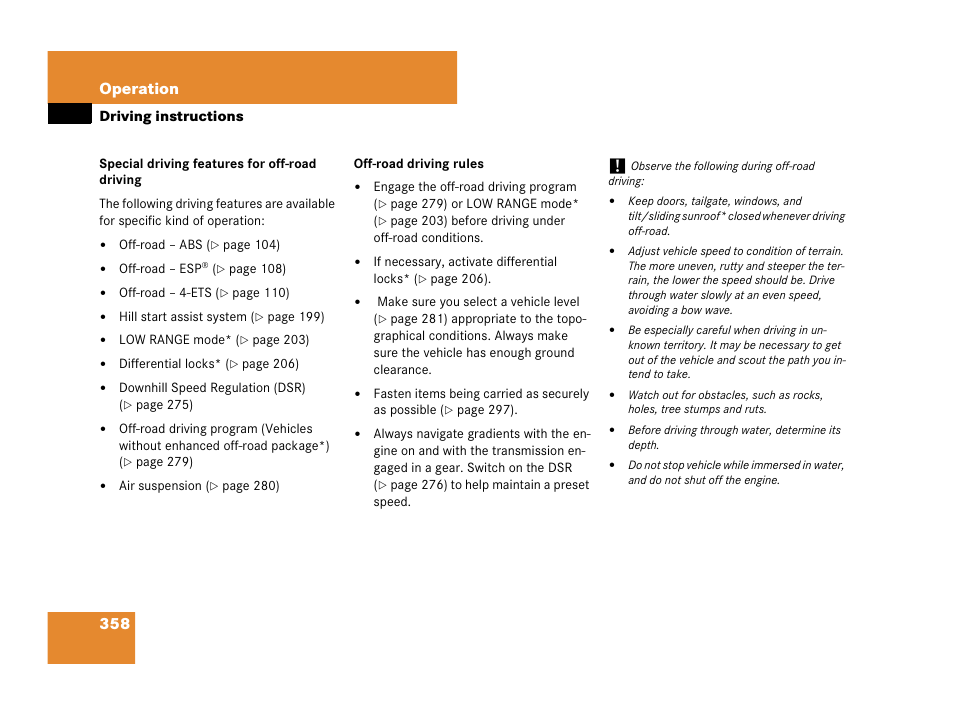 358 operation | Mercedes-Benz GL-Class 2007 Owners Manual User Manual | Page 359 / 595