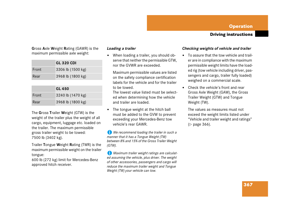 Mercedes-Benz GL-Class 2007 Owners Manual User Manual | Page 368 / 595
