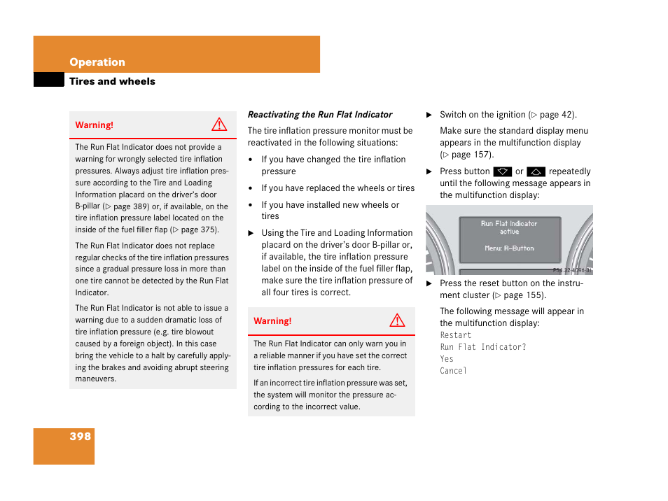 398 operation | Mercedes-Benz GL-Class 2007 Owners Manual User Manual | Page 399 / 595