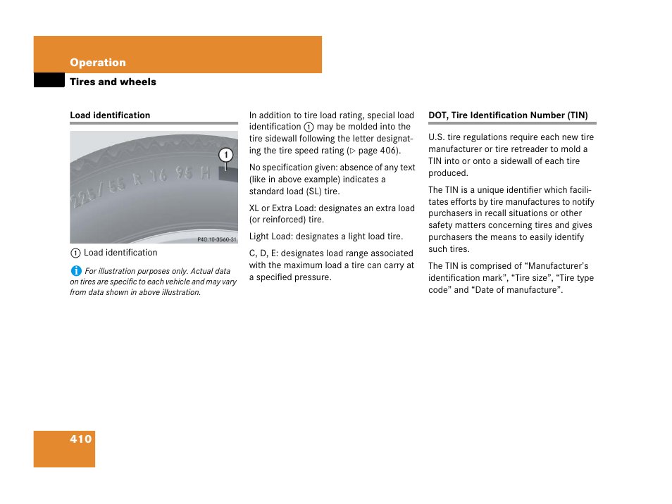 Load identification, See “load identification | Mercedes-Benz GL-Class 2007 Owners Manual User Manual | Page 411 / 595