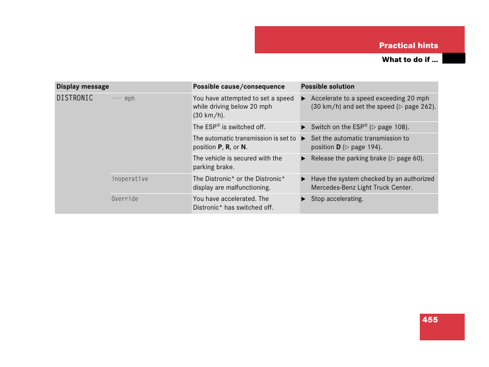 455 practical hints | Mercedes-Benz GL-Class 2007 Owners Manual User Manual | Page 456 / 595