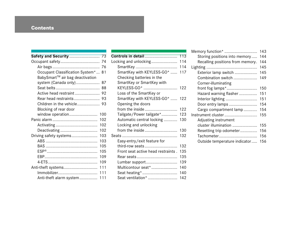 Mercedes-Benz GL-Class 2007 Owners Manual User Manual | Page 5 / 595