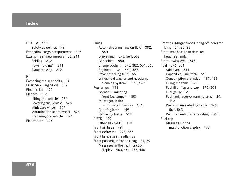 Mercedes-Benz GL-Class 2007 Owners Manual User Manual | Page 577 / 595