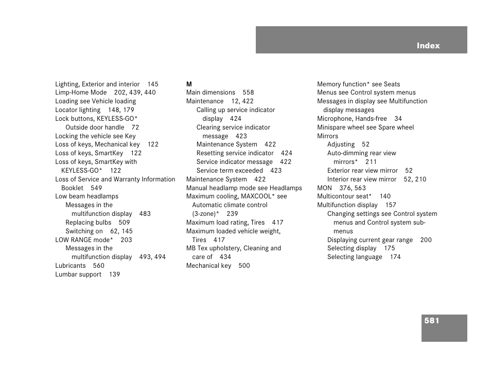 Mercedes-Benz GL-Class 2007 Owners Manual User Manual | Page 582 / 595