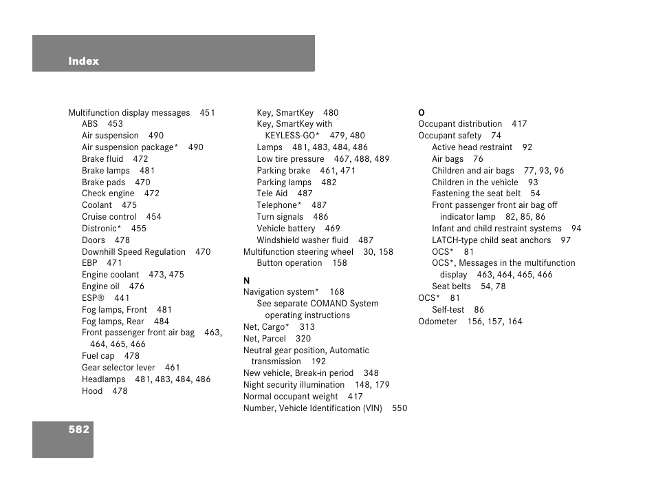 Mercedes-Benz GL-Class 2007 Owners Manual User Manual | Page 583 / 595