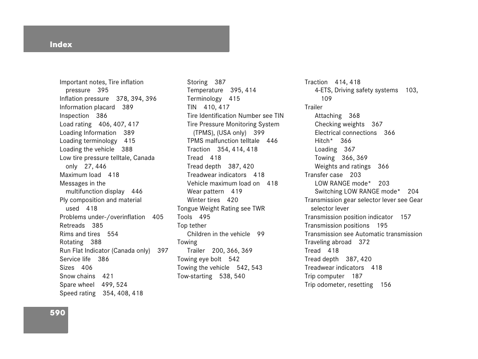 Mercedes-Benz GL-Class 2007 Owners Manual User Manual | Page 591 / 595