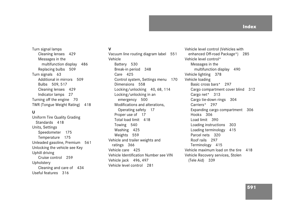 Mercedes-Benz GL-Class 2007 Owners Manual User Manual | Page 592 / 595