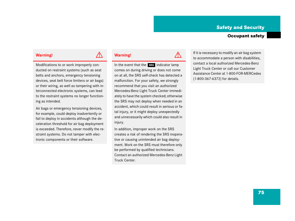 Mercedes-Benz GL-Class 2007 Owners Manual User Manual | Page 76 / 595
