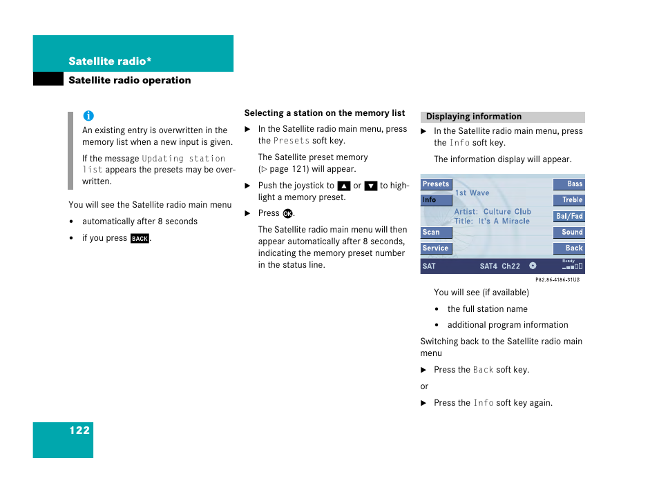 Mercedes-Benz R-Class 2007 COMAND Manual User Manual | Page 124 / 242