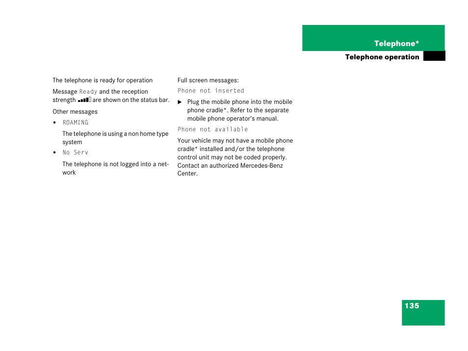 Mercedes-Benz R-Class 2007 COMAND Manual User Manual | Page 137 / 242