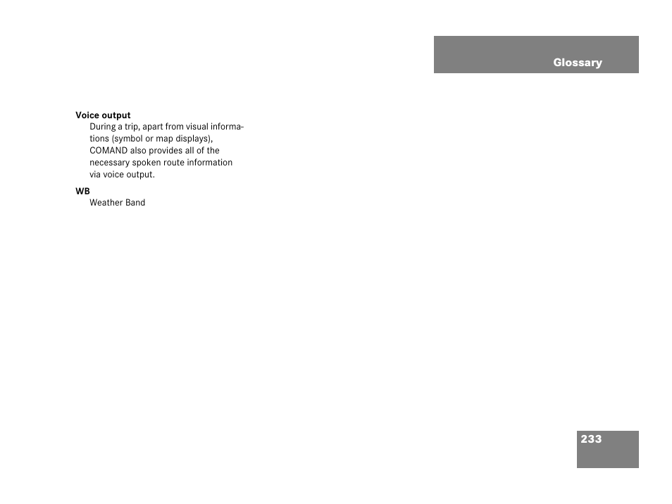 Mercedes-Benz R-Class 2007 COMAND Manual User Manual | Page 235 / 242