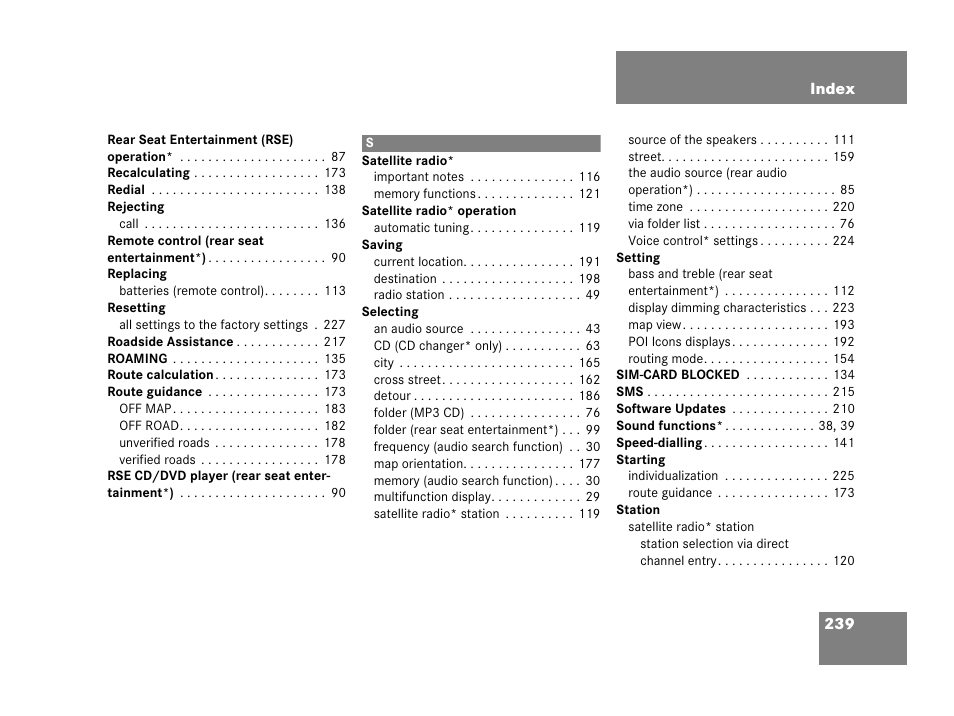 Mercedes-Benz R-Class 2007 COMAND Manual User Manual | Page 241 / 242