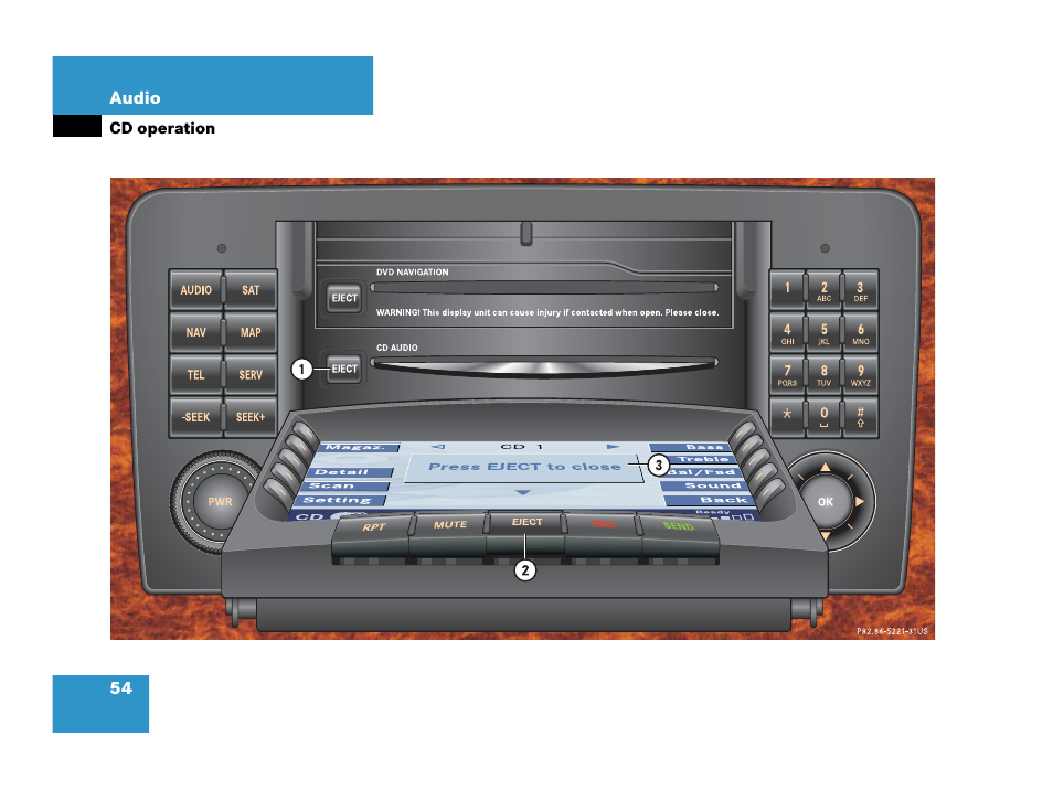 54 audio | Mercedes-Benz R-Class 2007 COMAND Manual User Manual | Page 56 / 242