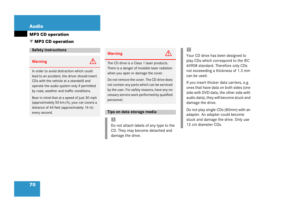 Mercedes-Benz R-Class 2007 COMAND Manual User Manual | Page 72 / 242