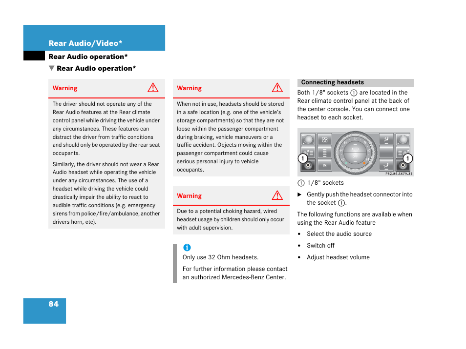 Mercedes-Benz R-Class 2007 COMAND Manual User Manual | Page 86 / 242