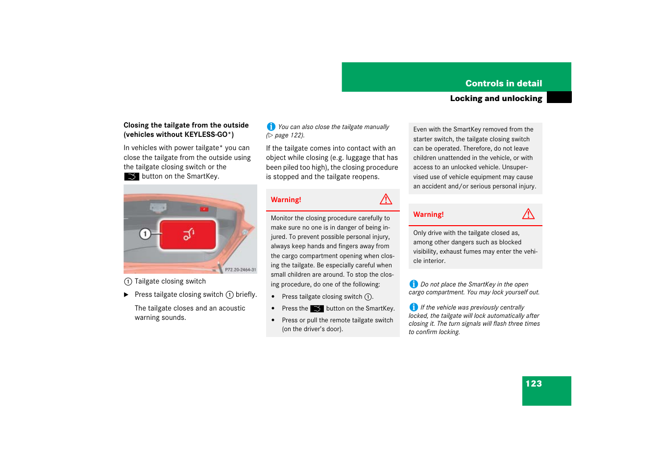Mercedes-Benz M-Class 2007 Owners Manual User Manual | Page 124 / 585