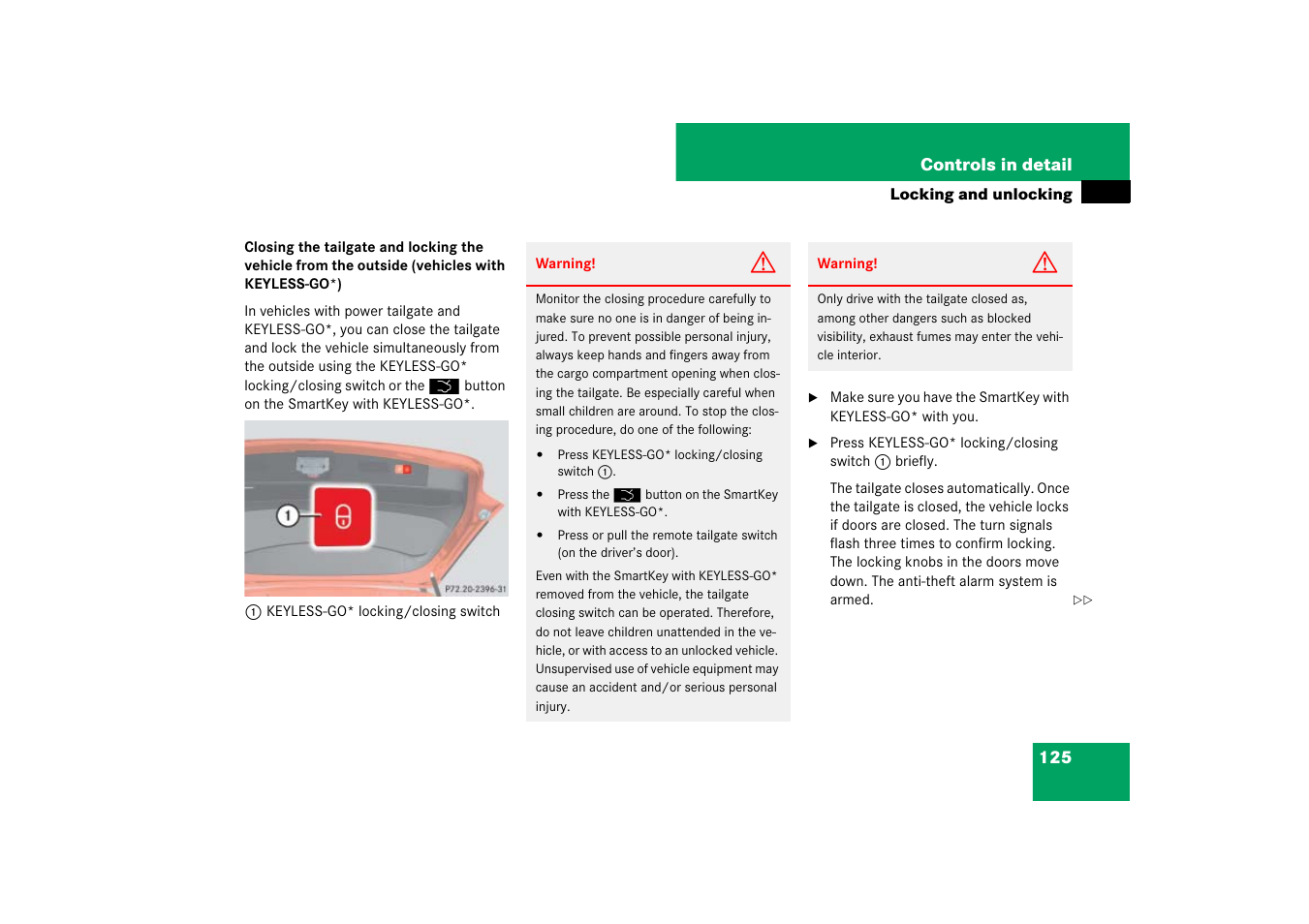 Mercedes-Benz M-Class 2007 Owners Manual User Manual | Page 126 / 585