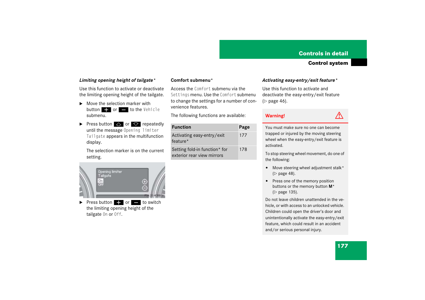Mercedes-Benz M-Class 2007 Owners Manual User Manual | Page 178 / 585