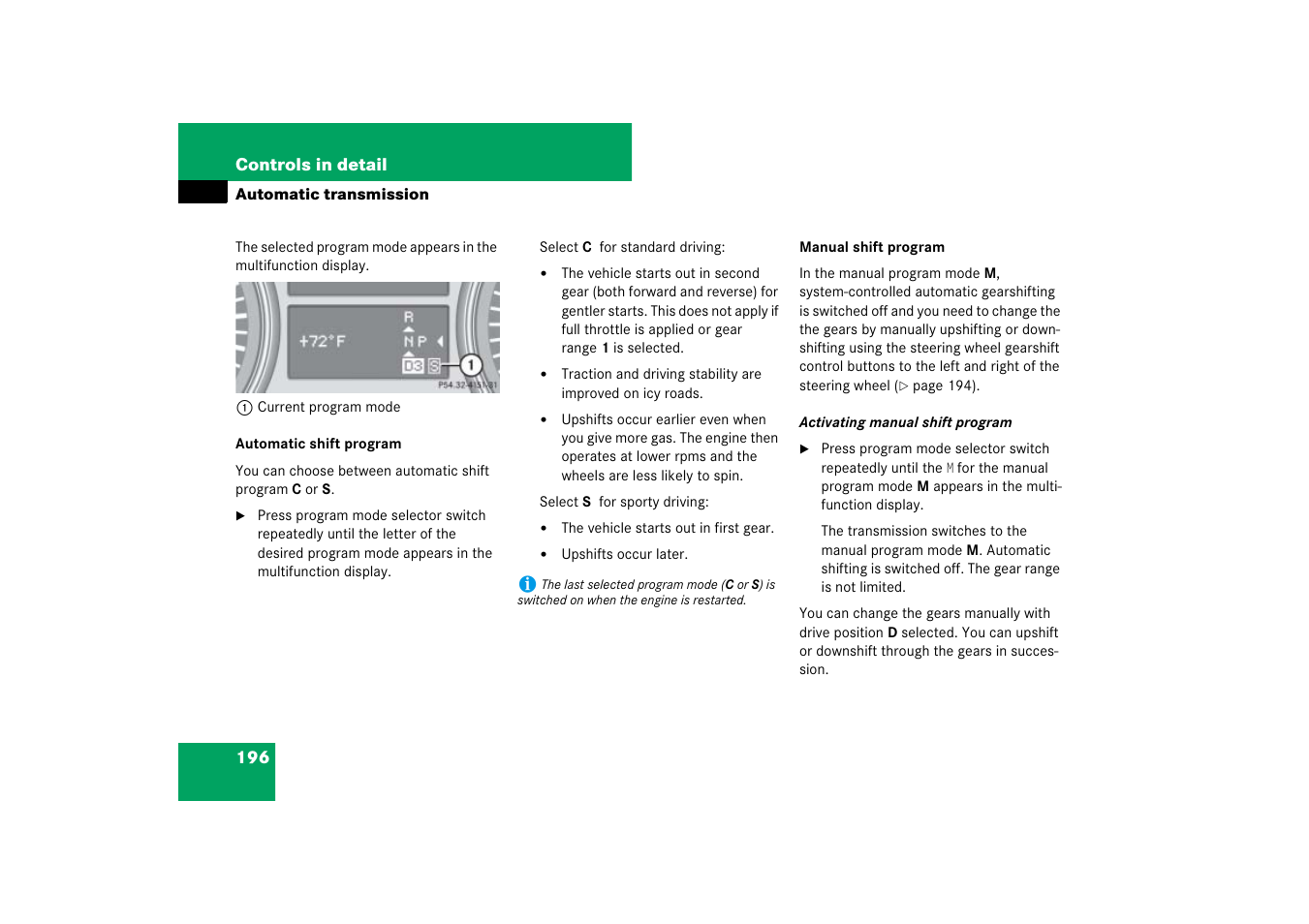 Mercedes-Benz M-Class 2007 Owners Manual User Manual | Page 197 / 585