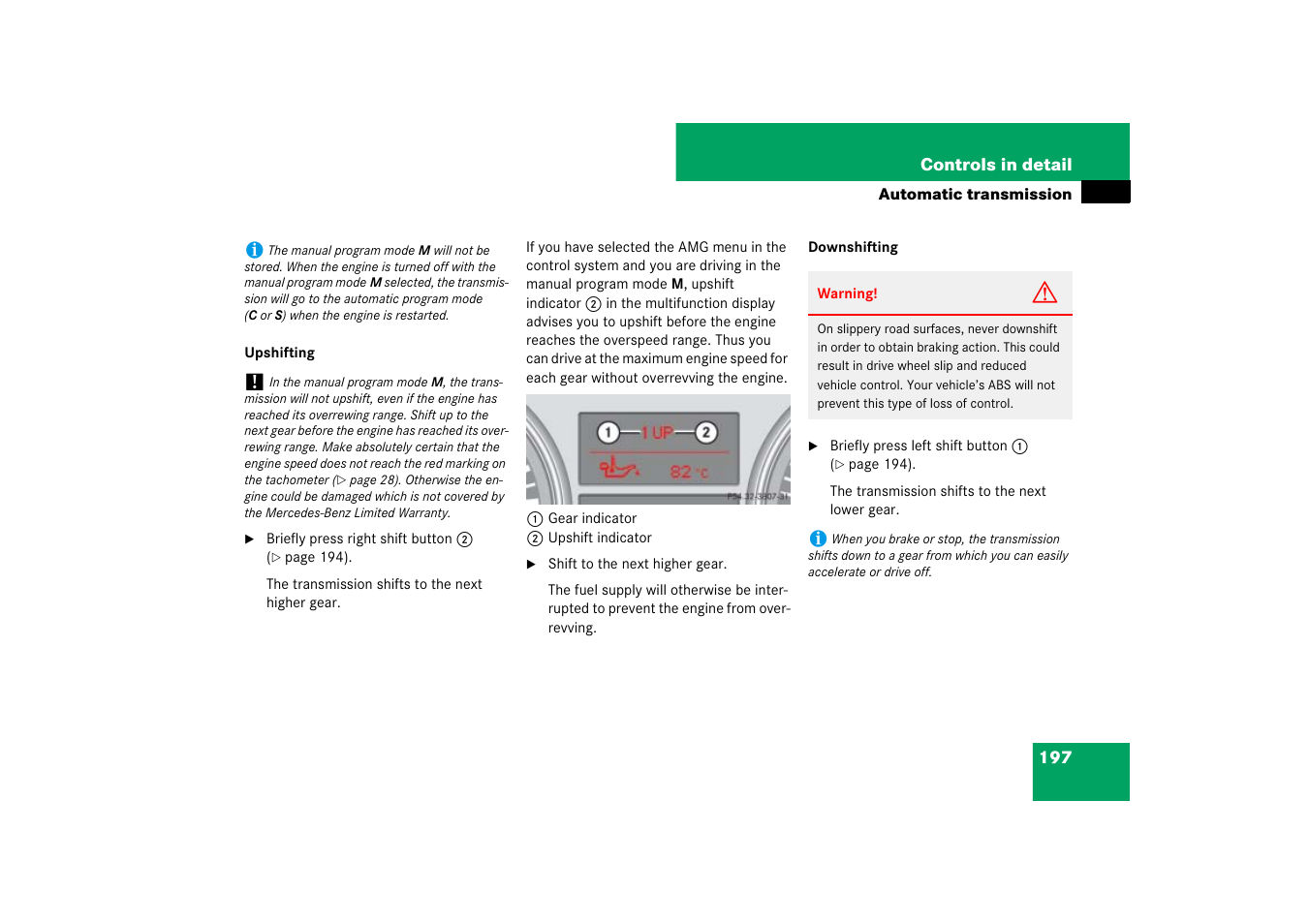 Mercedes-Benz M-Class 2007 Owners Manual User Manual | Page 198 / 585