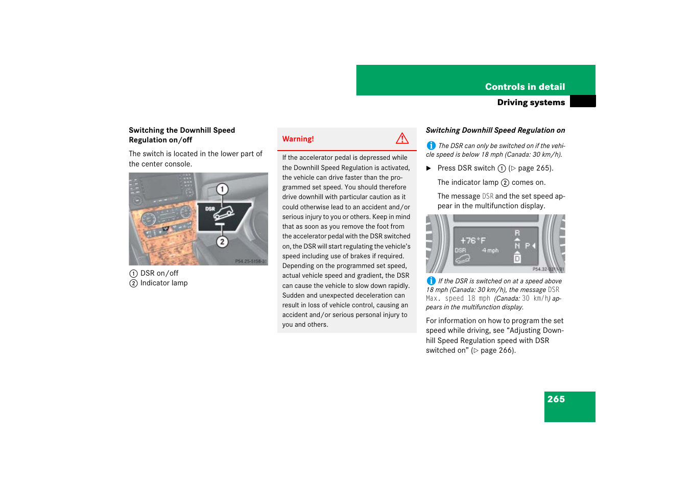 Mercedes-Benz M-Class 2007 Owners Manual User Manual | Page 266 / 585