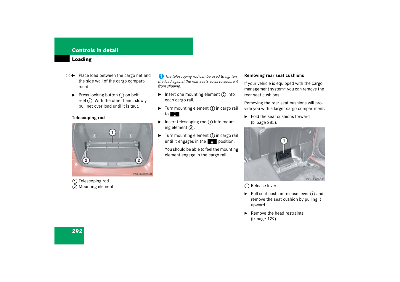 Mercedes-Benz M-Class 2007 Owners Manual User Manual | Page 293 / 585