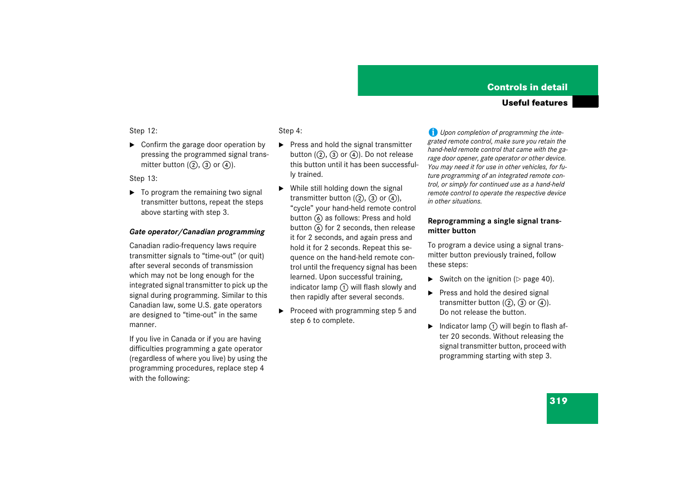 Mercedes-Benz M-Class 2007 Owners Manual User Manual | Page 320 / 585