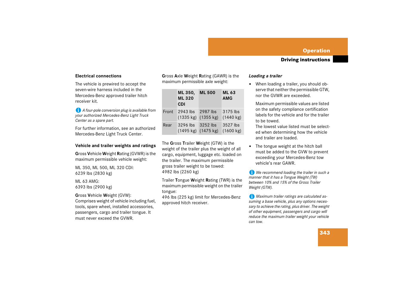 Mercedes-Benz M-Class 2007 Owners Manual User Manual | Page 344 / 585