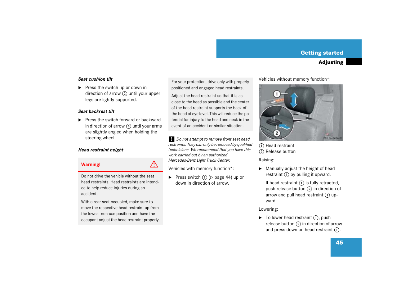 Mercedes-Benz M-Class 2007 Owners Manual User Manual | Page 46 / 585
