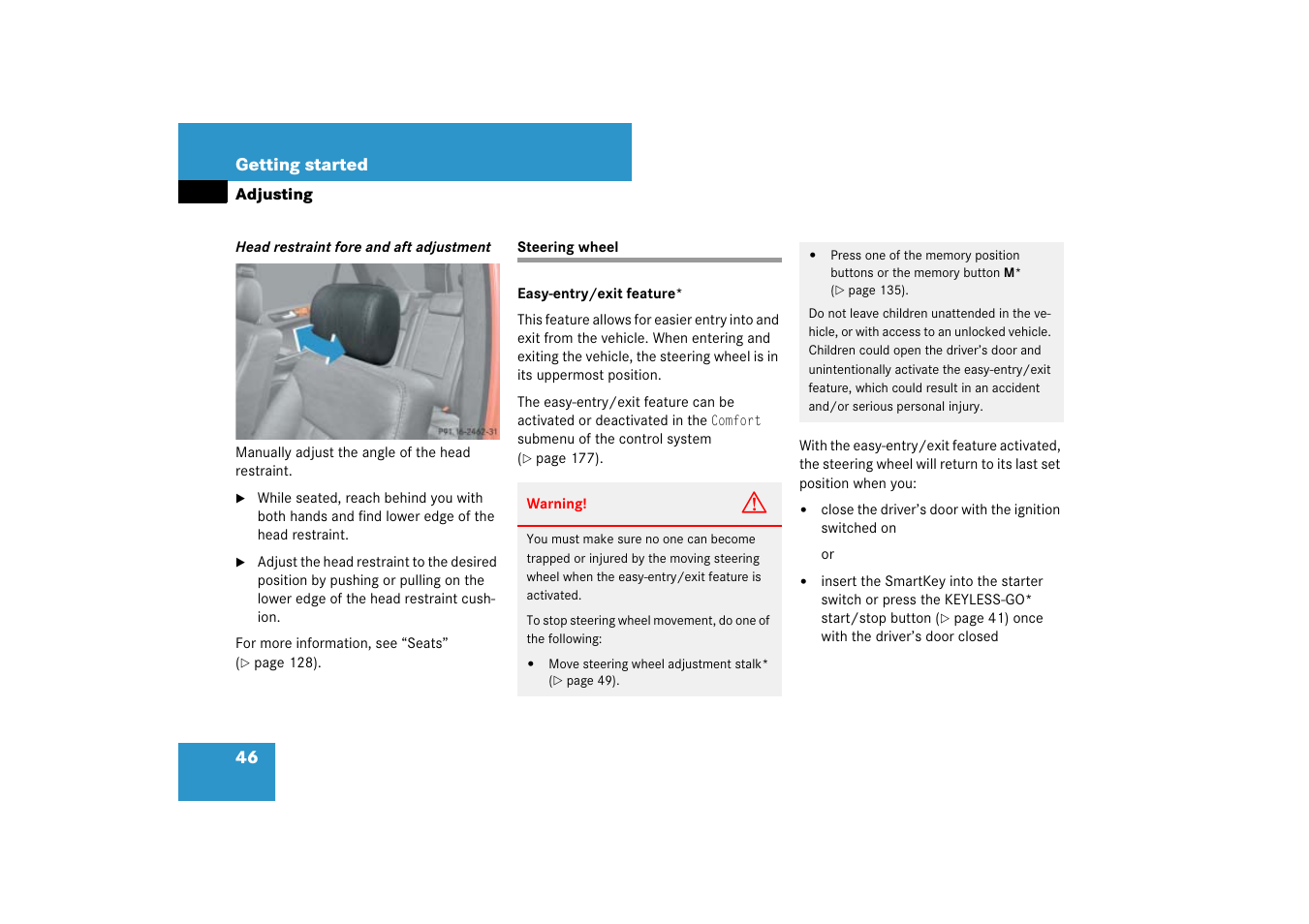 Steering wheel | Mercedes-Benz M-Class 2007 Owners Manual User Manual | Page 47 / 585
