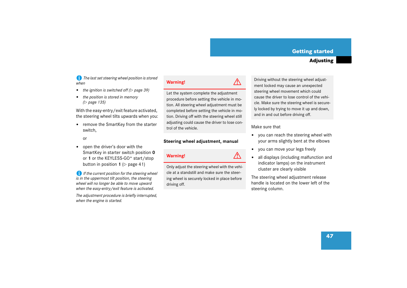 Mercedes-Benz M-Class 2007 Owners Manual User Manual | Page 48 / 585