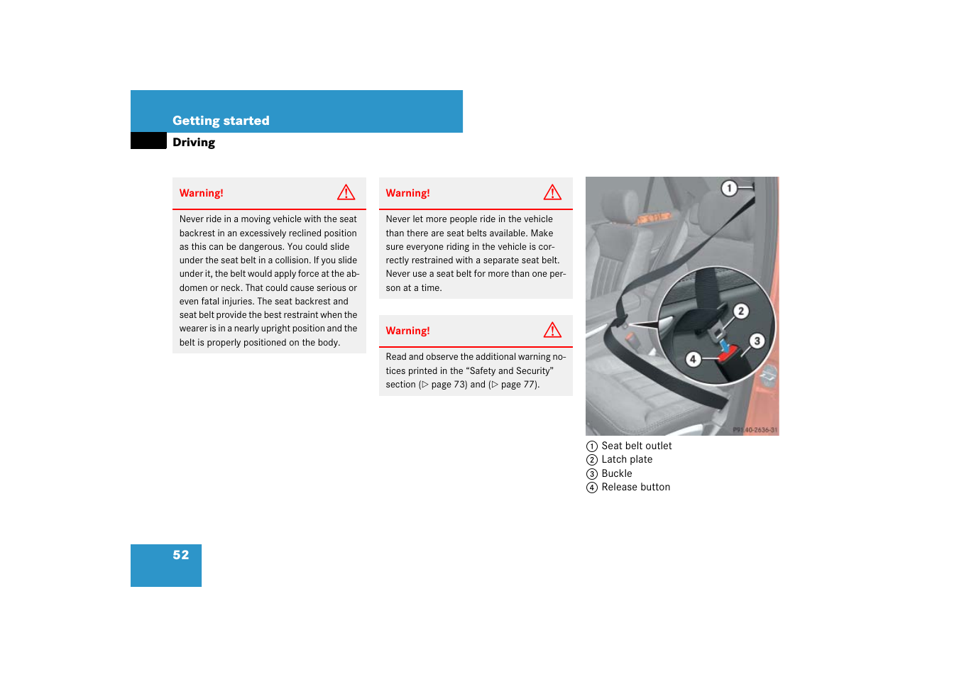 Mercedes-Benz M-Class 2007 Owners Manual User Manual | Page 53 / 585