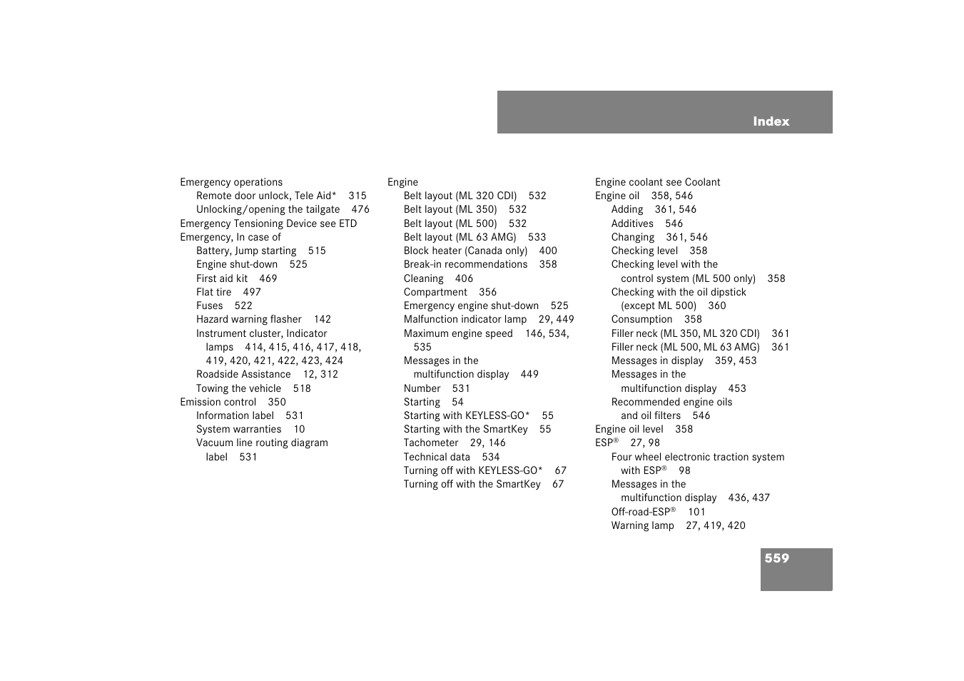Mercedes-Benz M-Class 2007 Owners Manual User Manual | Page 560 / 585