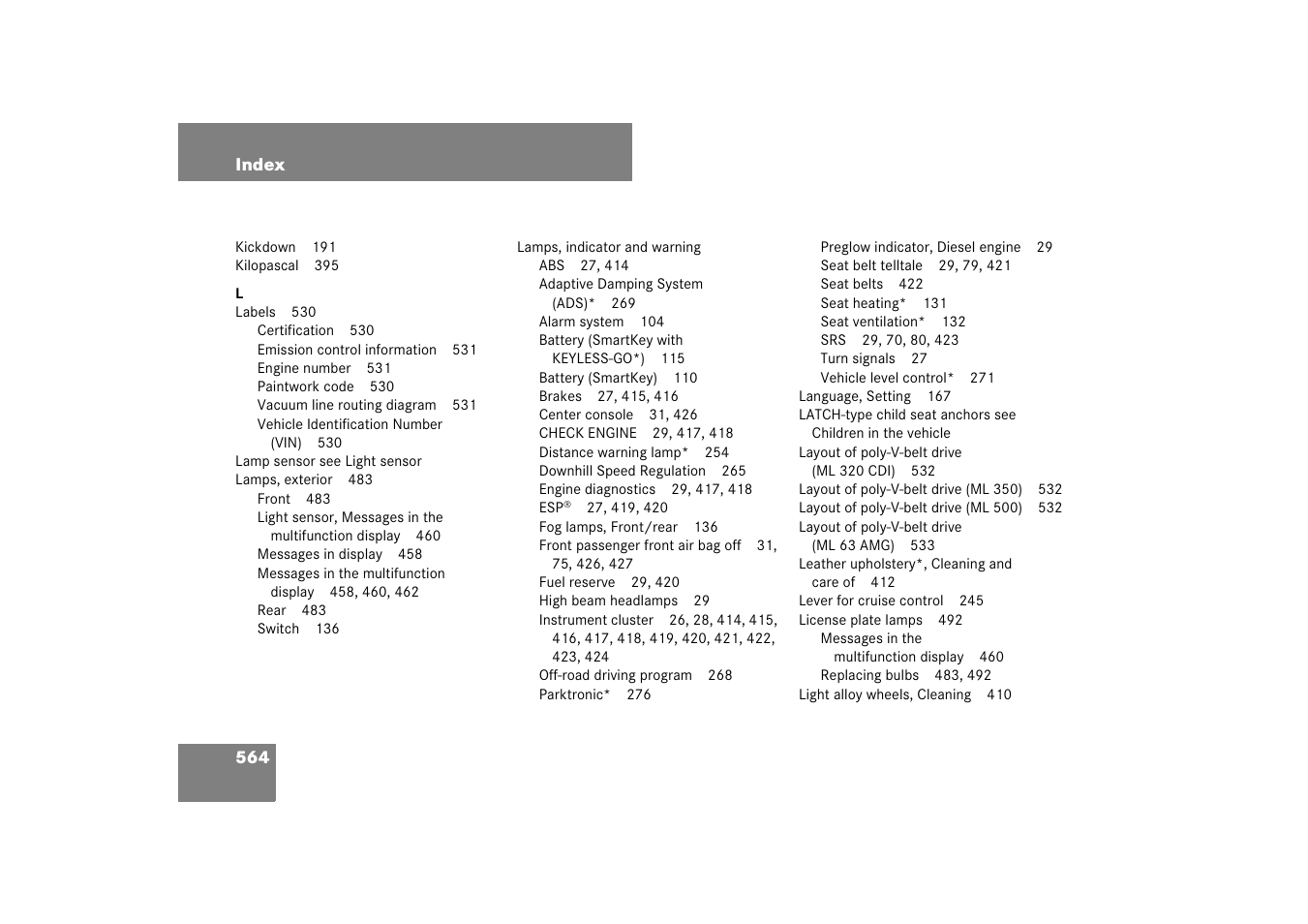 Mercedes-Benz M-Class 2007 Owners Manual User Manual | Page 565 / 585