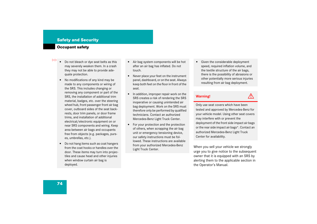 Mercedes-Benz M-Class 2007 Owners Manual User Manual | Page 75 / 585