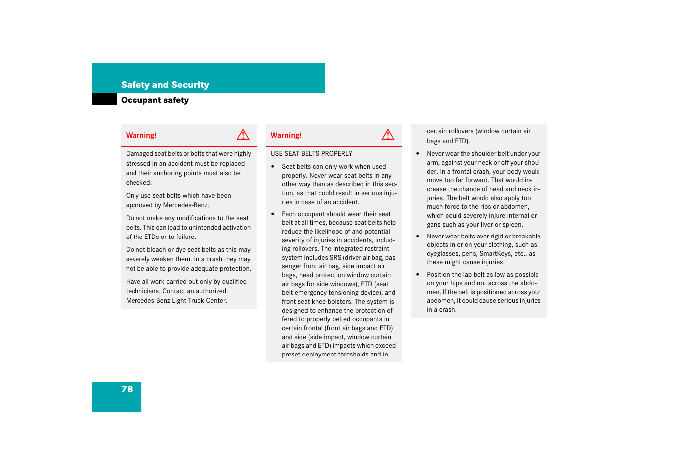 Mercedes-Benz M-Class 2007 Owners Manual User Manual | Page 79 / 585