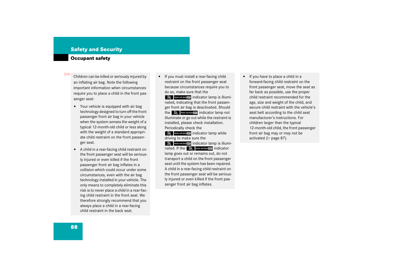 Mercedes-Benz M-Class 2007 Owners Manual User Manual | Page 89 / 585