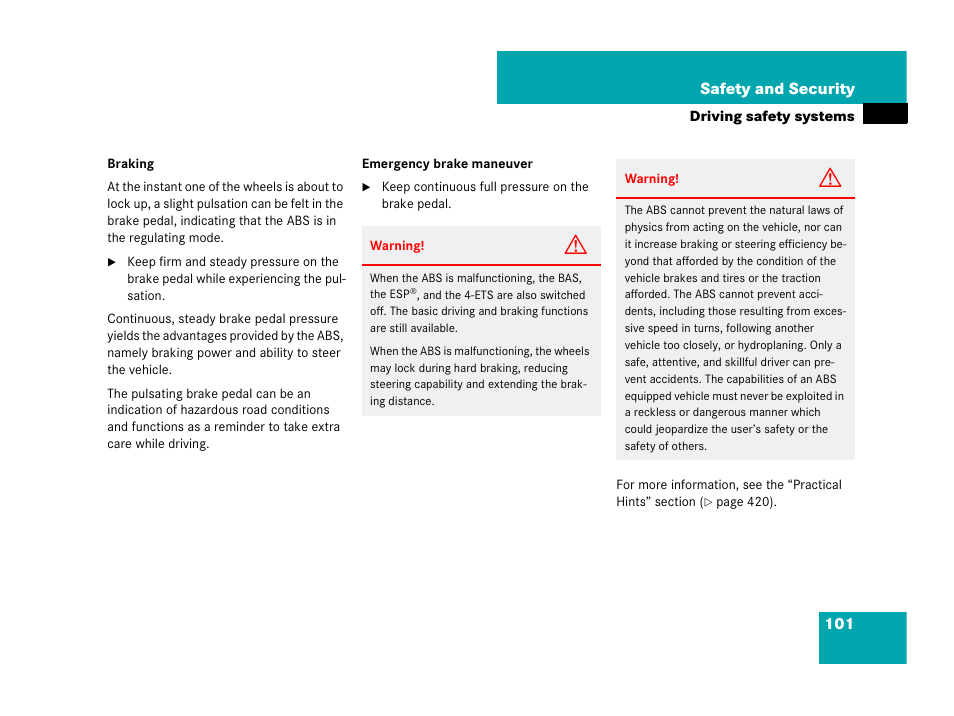 Mercedes-Benz R-Class 2007 Owners Manual User Manual | Page 102 / 570