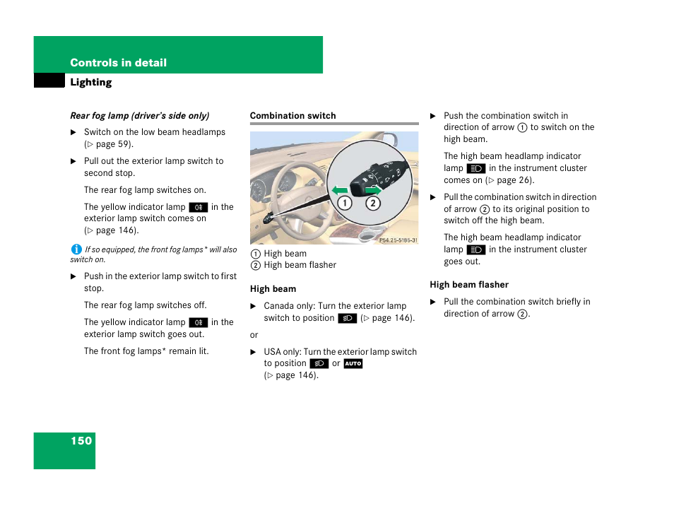 Combination switch, S, see “combination switch | Mercedes-Benz R-Class 2007 Owners Manual User Manual | Page 151 / 570