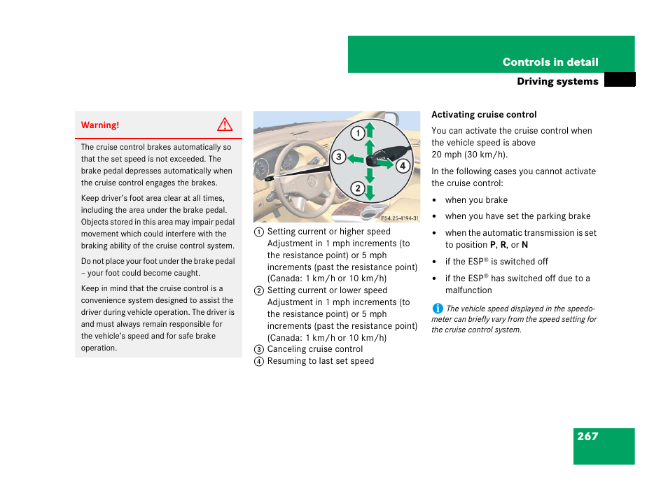 267 controls in detail | Mercedes-Benz R-Class 2007 Owners Manual User Manual | Page 268 / 570