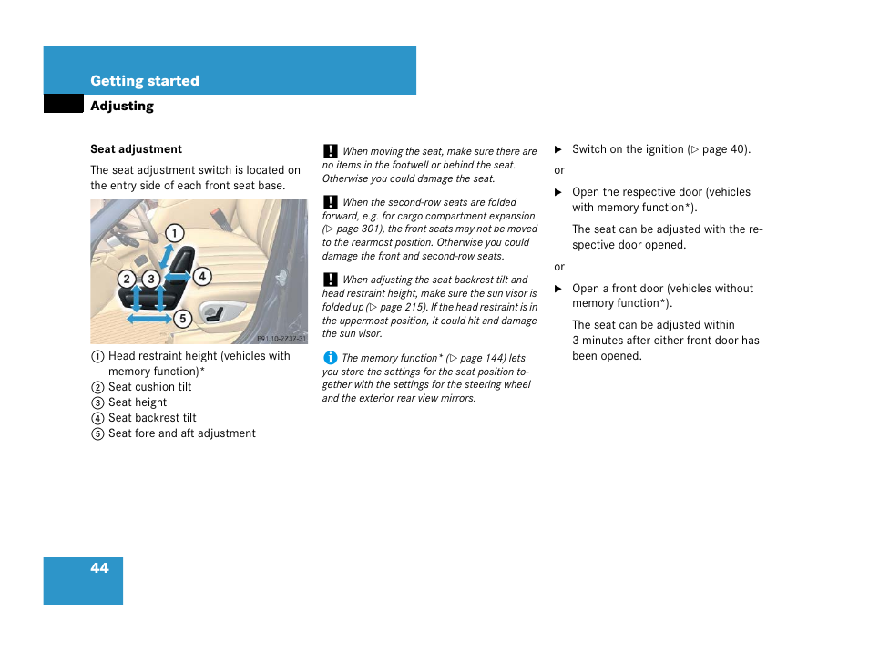Mercedes-Benz R-Class 2007 Owners Manual User Manual | Page 45 / 570