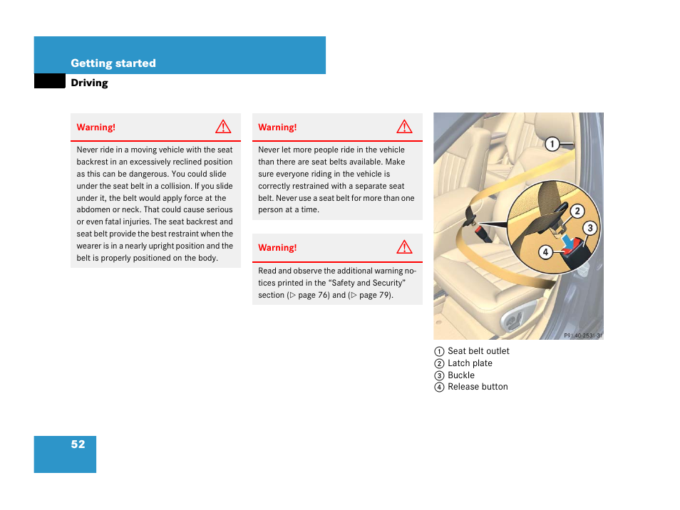 Mercedes-Benz R-Class 2007 Owners Manual User Manual | Page 53 / 570