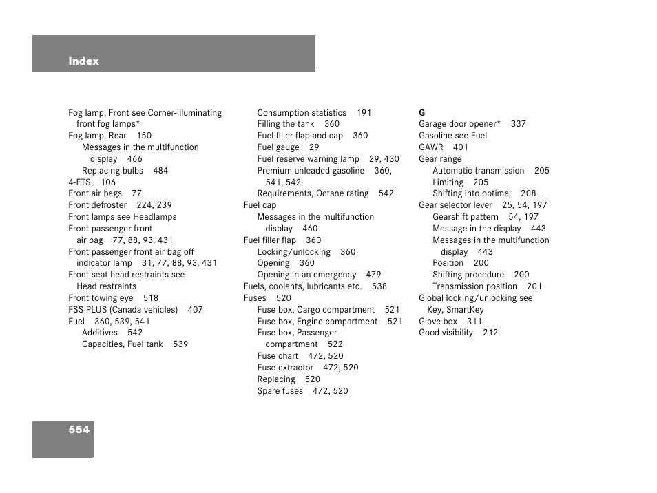 Mercedes-Benz R-Class 2007 Owners Manual User Manual | Page 555 / 570