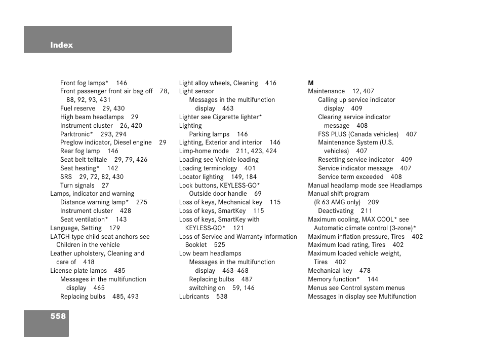 Mercedes-Benz R-Class 2007 Owners Manual User Manual | Page 559 / 570