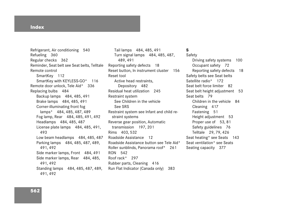 Mercedes-Benz R-Class 2007 Owners Manual User Manual | Page 563 / 570