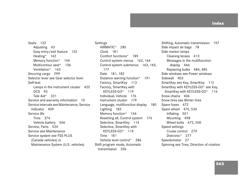 Mercedes-Benz R-Class 2007 Owners Manual User Manual | Page 564 / 570