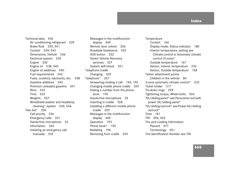 Mercedes-Benz R-Class 2007 Owners Manual User Manual | Page 566 / 570